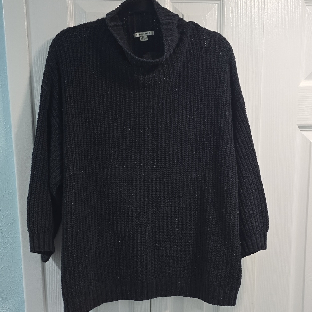 American Eagle Outfitters Black Knit Sweater